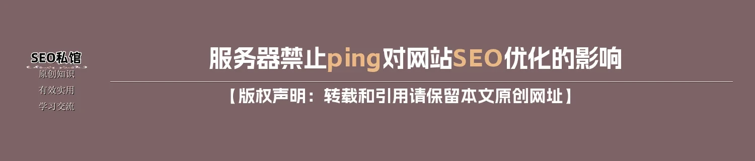 服务器禁止ping对网站SEO优化的影响