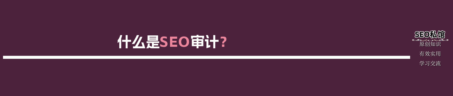 什么是SEO审计？