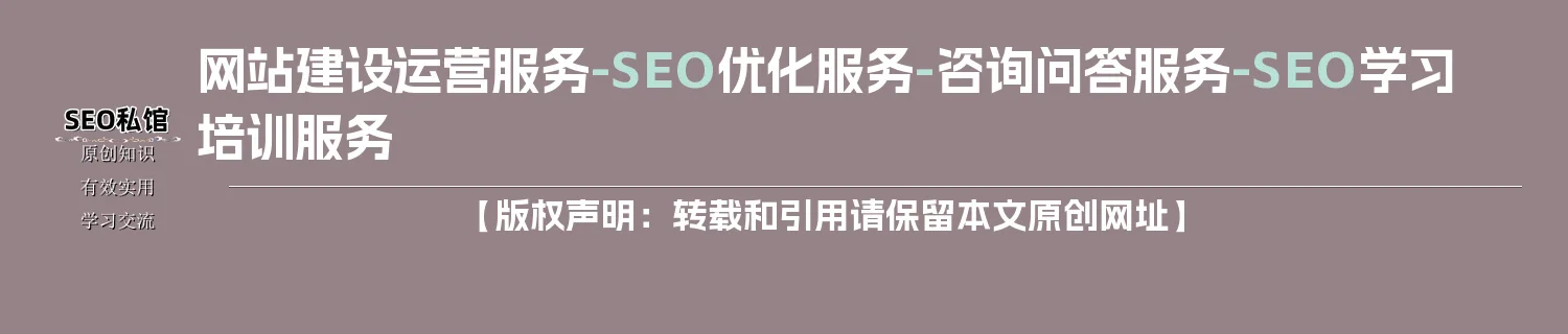 网站建设运营服务-SEO优化服务-咨询问答服务-SEO学习培训服务