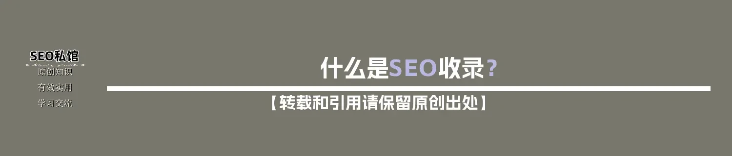 什么是SEO收录？