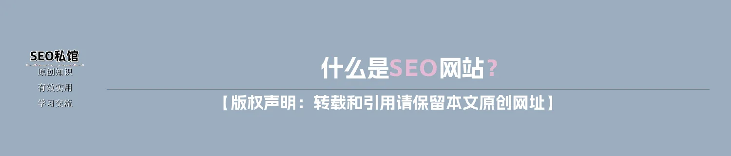 什么是SEO网站？