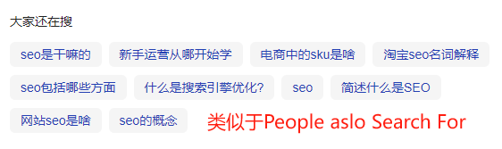 什么是People aslo Search For（搜索排名）？