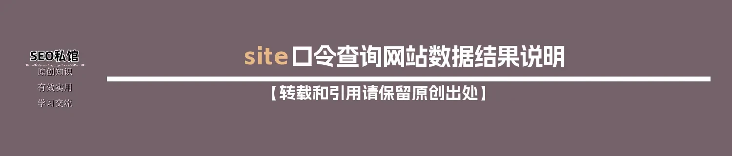 site口令查询网站数据结果说明