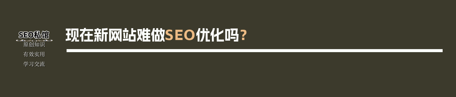 现在新网站难做SEO优化吗？