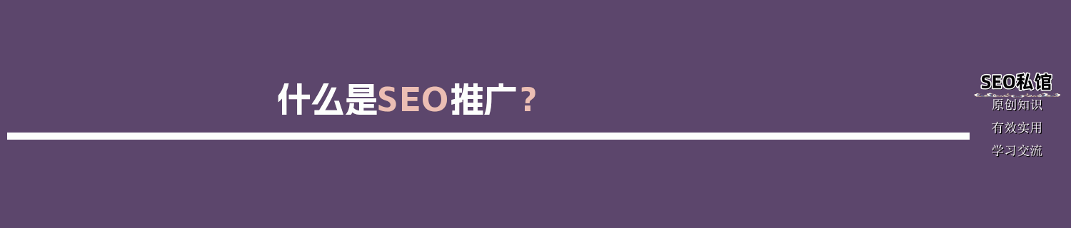 什么是SEO推广？