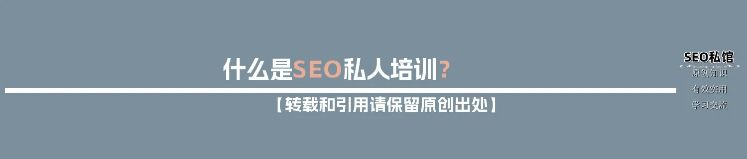 什么是SEO私人培训？