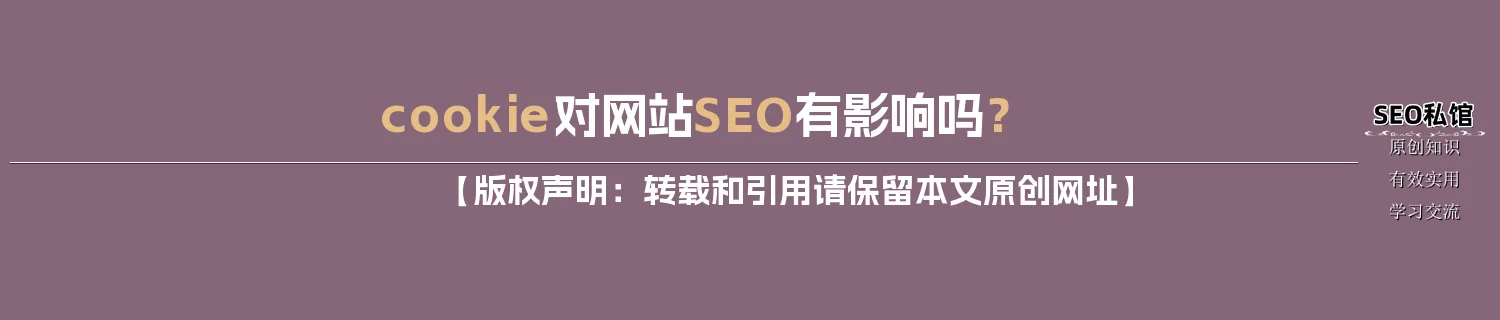 cookie对网站SEO有影响吗？