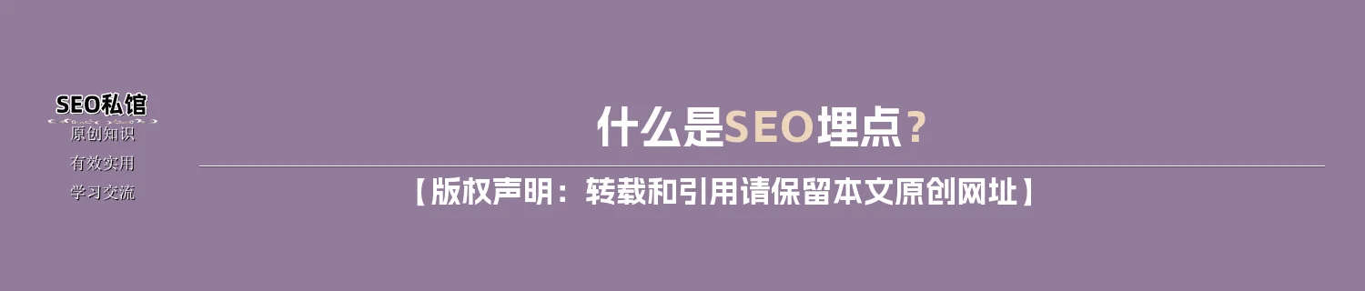 什么是SEO埋点？