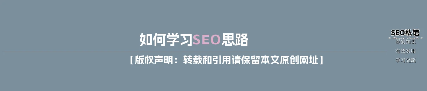 如何学习SEO思路