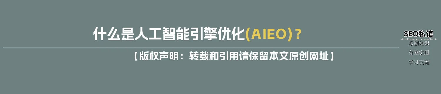 什么是人工智能引擎优化(AIEO)? 什么是人工智能引擎优化(AIEO)?
