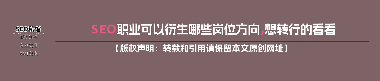 SEO职业可以衍生哪些岗位方向,想转行的看看 SEO职业可以衍生哪些岗位方向,想转行的看看