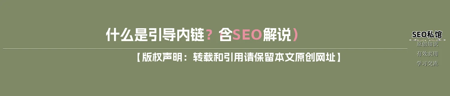 什么是引导内链？（含SEO解说）