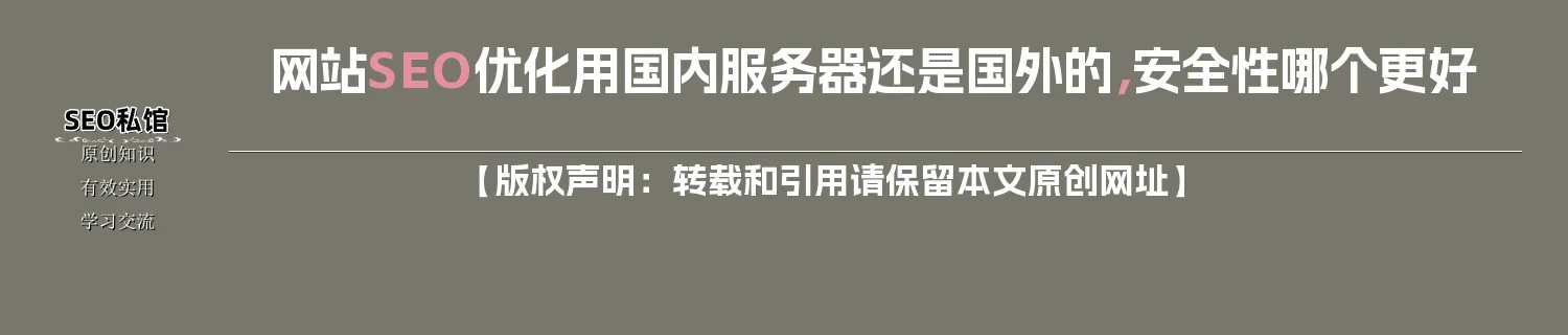 网站SEO优化用国内服务器还是国外的，安全性哪个更好