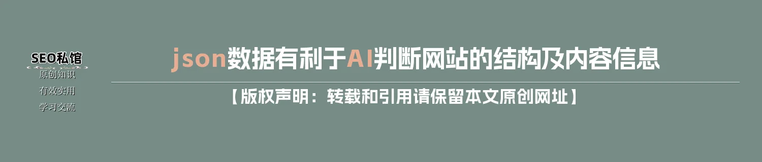 json数据有利于AI判断网站的结构及内容信息