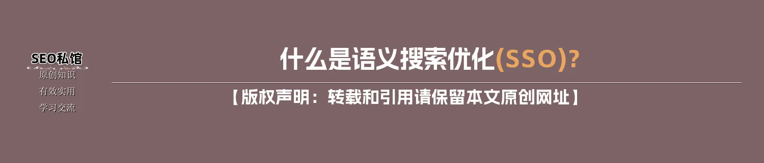 什么是语义搜索优化(SSO)?