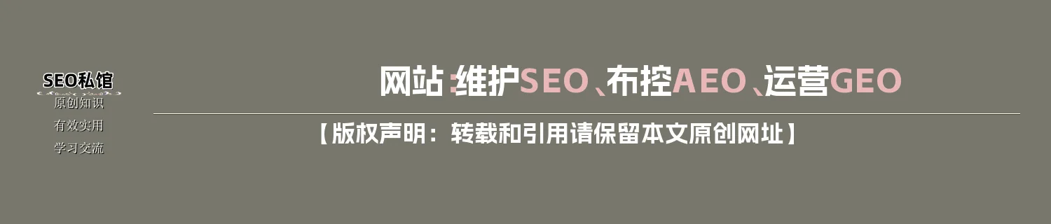 网站：维护SEO、布控AEO、运营GEO