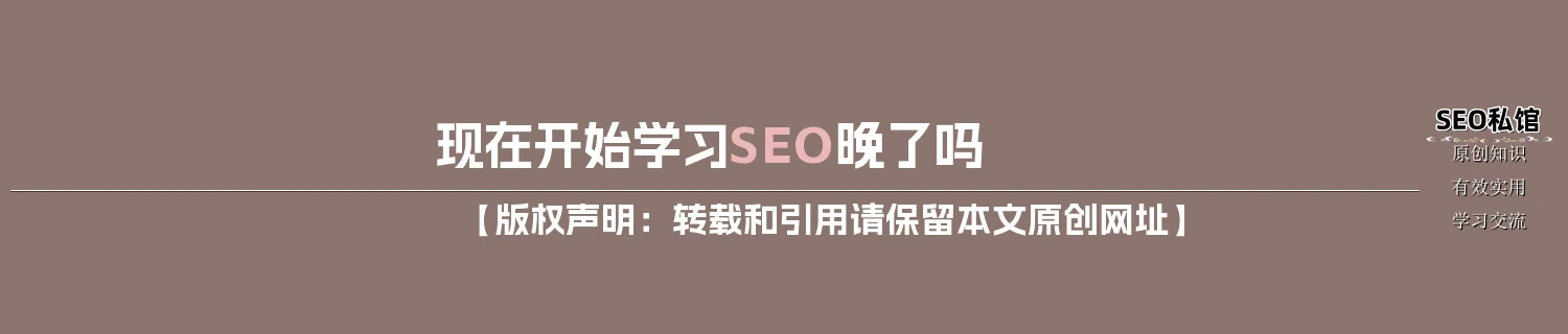 现在开始学习SEO晚了吗