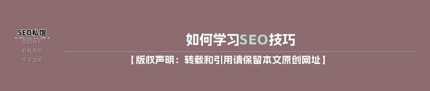 如何学习SEO技巧