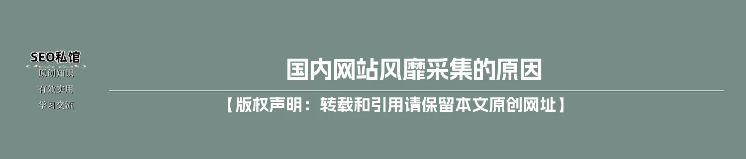 国内网站风靡采集的原因
