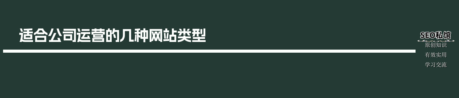 适合公司运营的几种网站类型