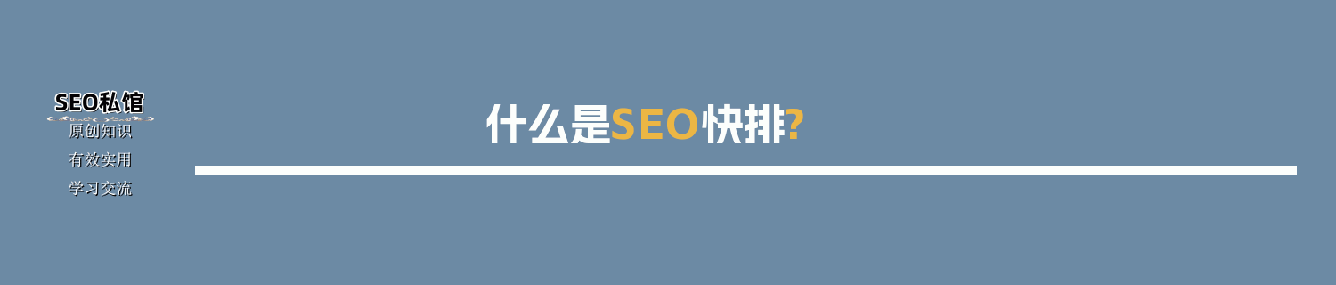 什么是SEO快排?