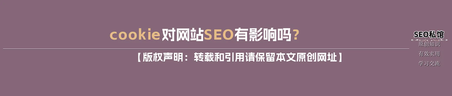 cookie对网站SEO有影响吗？