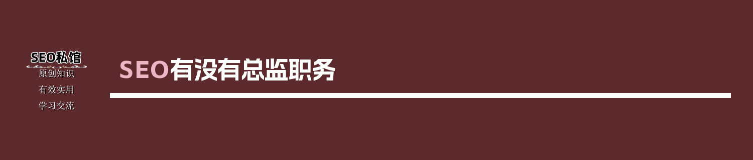 SEO有没有总监职务