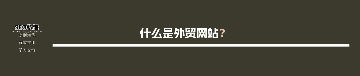 什么是外贸网站？