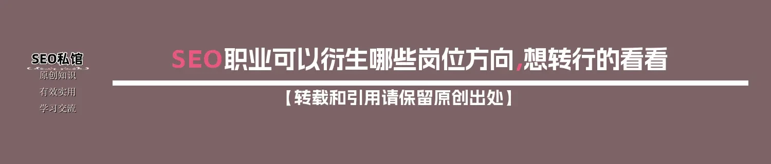 SEO职业可以衍生哪些岗位方向,想转行的看看 SEO职业可以衍生哪些岗位方向,想转行的看看
