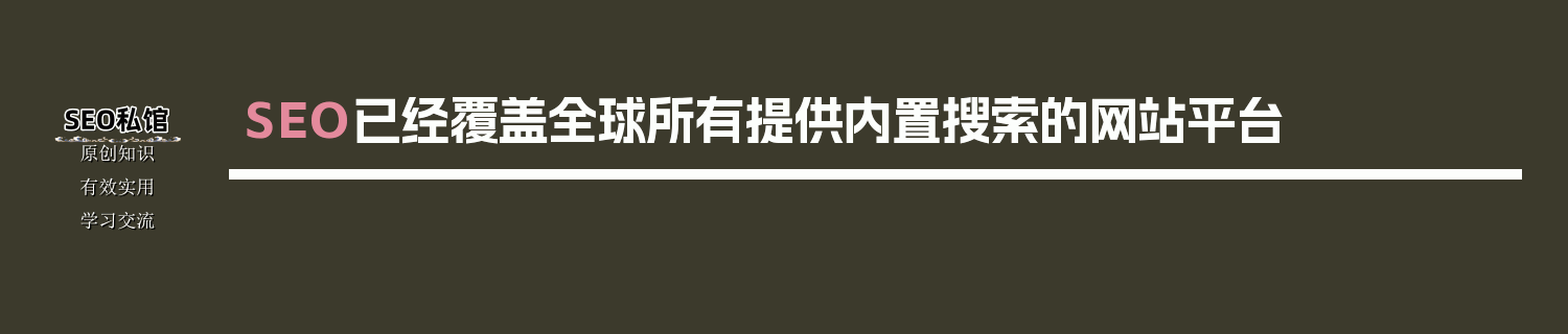 SEO已经覆盖全球所有提供内置搜索的网站平台