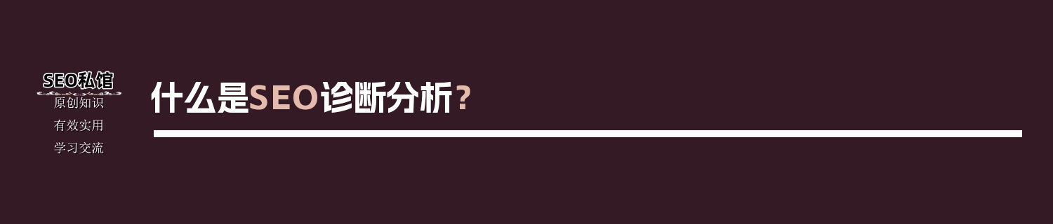 什么是SEO诊断分析？