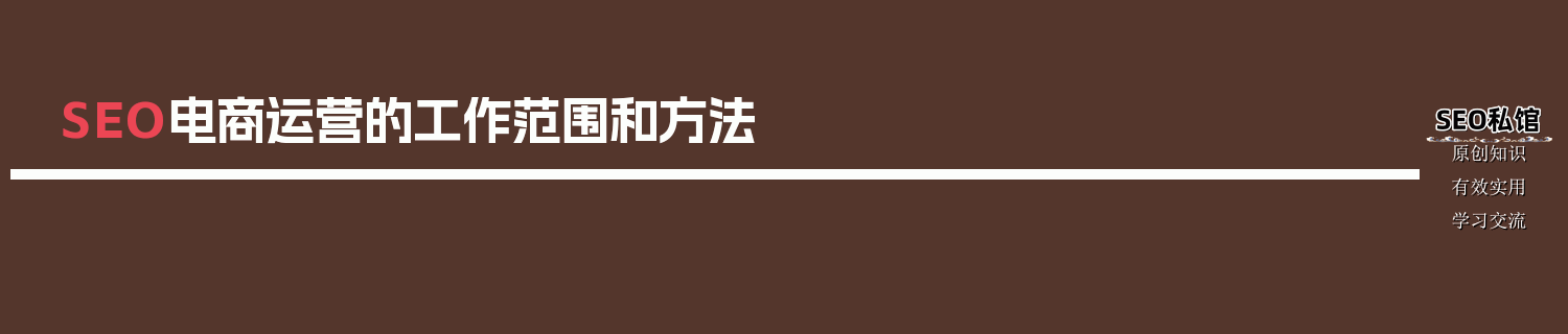 SEO电商运营的工作范围和方法