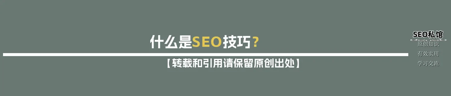 什么是SEO技巧？