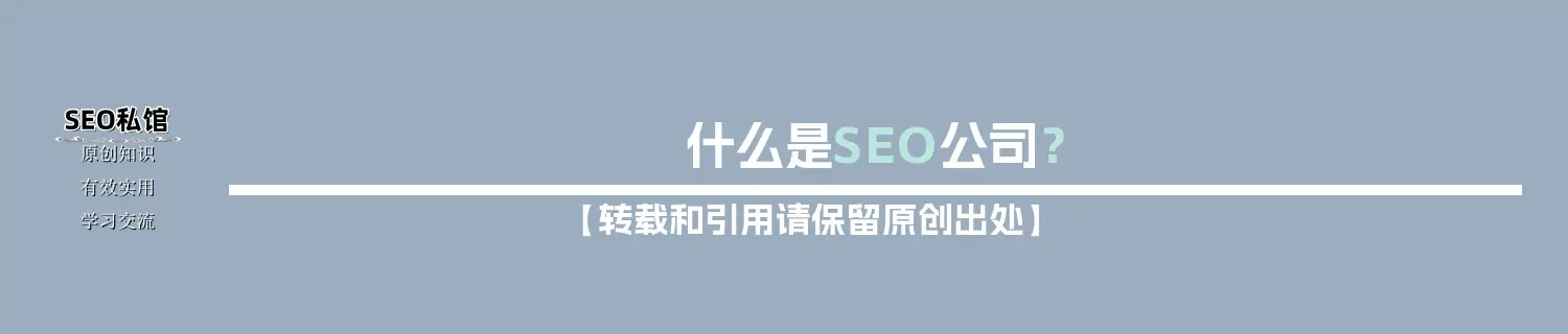 什么是SEO公司？