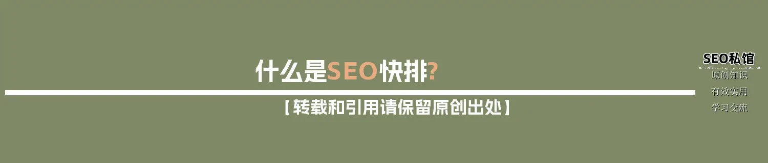 什么是SEO快排?