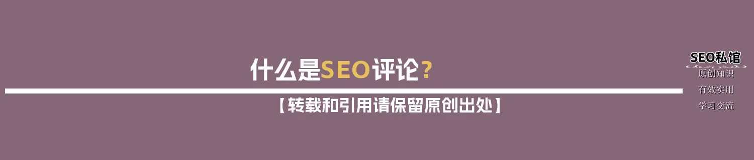 什么是SEO评论？