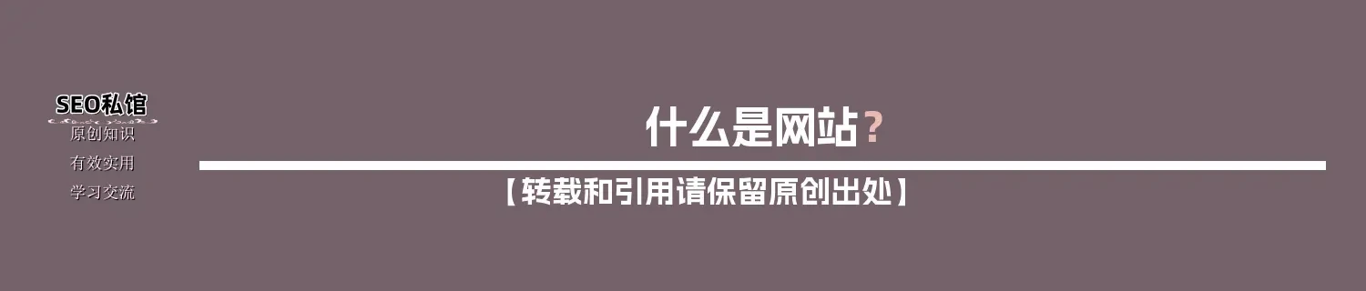 什么是网站？