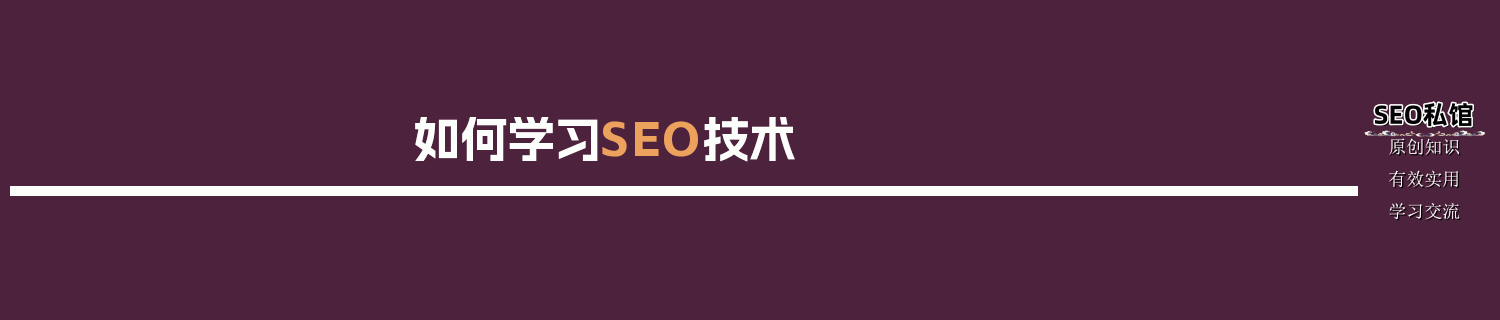 如何学习SEO技术