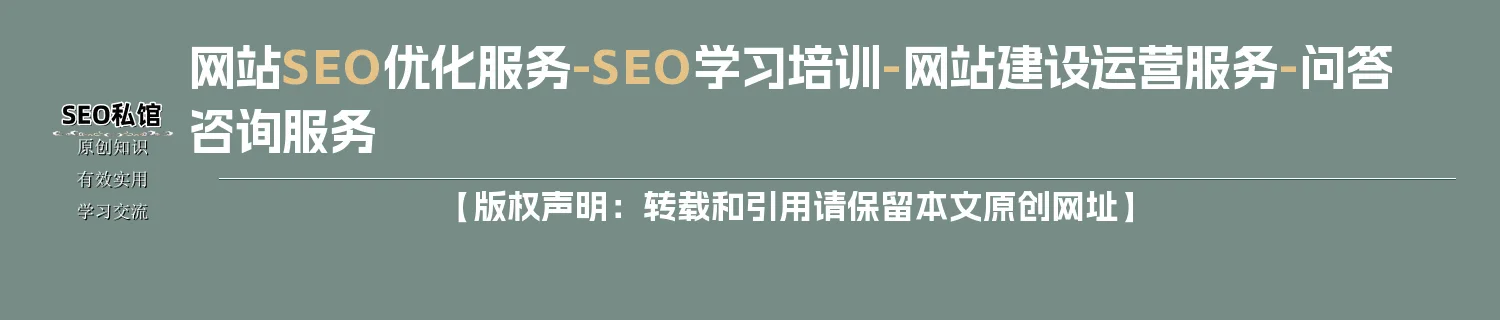网站SEO优化服务-SEO学习培训-网站建设运营服务-问答咨询服务