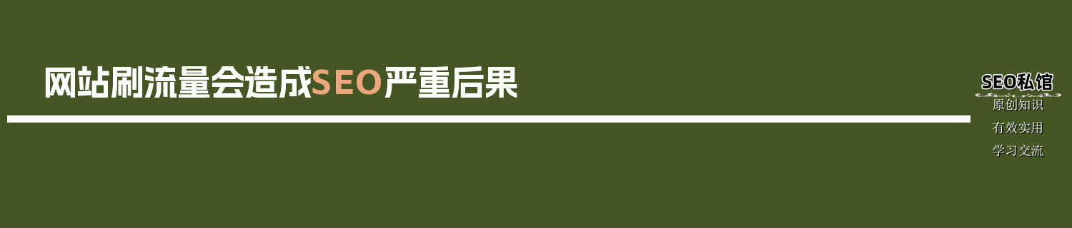 网站刷流量会造成SEO严重后果