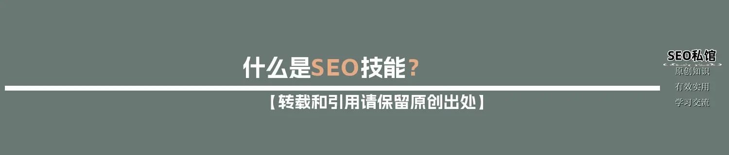 什么是SEO技能？