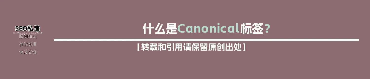 什么是Canonical标签? 什么是Canonical标签?