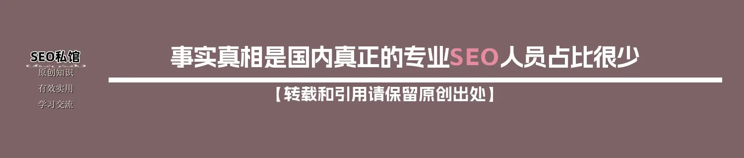 事实真相是国内真正的专业SEO人员占比很少