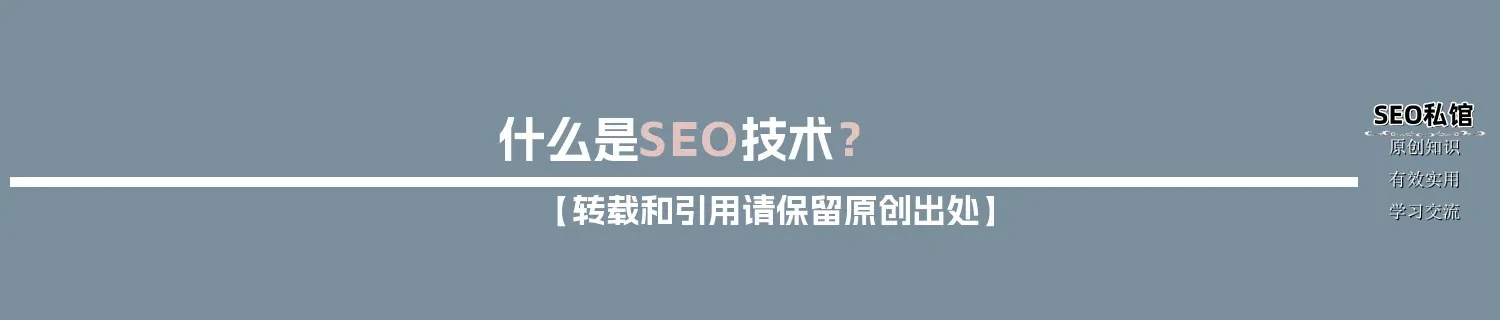 什么是SEO技术？