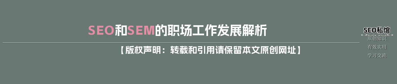 SEO和SEM的职场工作发展解析