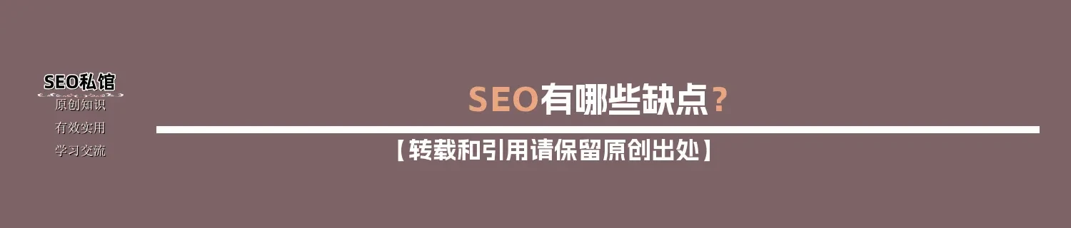 SEO有哪些缺点? SEO有哪些缺点?