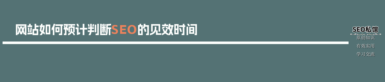 网站如何预计判断SEO的见效时间