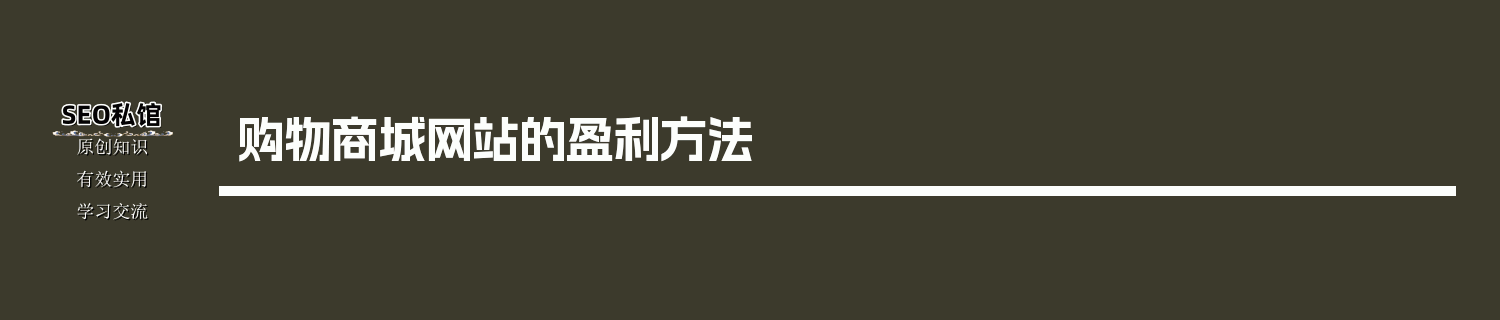购物商城网站的盈利方法