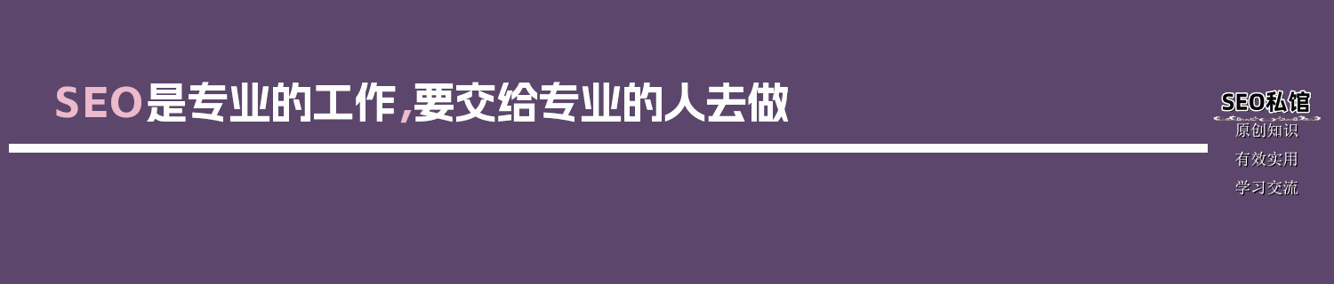SEO是专业的工作，要交给专业的人去做