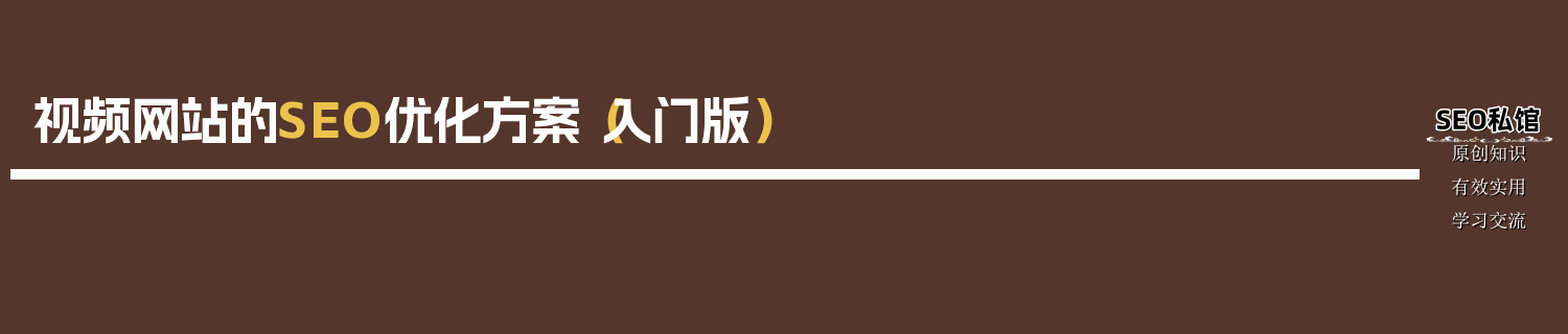 视频网站的SEO优化方案（入门版）